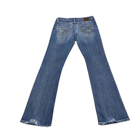 BKE 28x31.5 Stella Stretch Low Rise Distressed Bootcut Denim Jeans - Picture 2 of 10